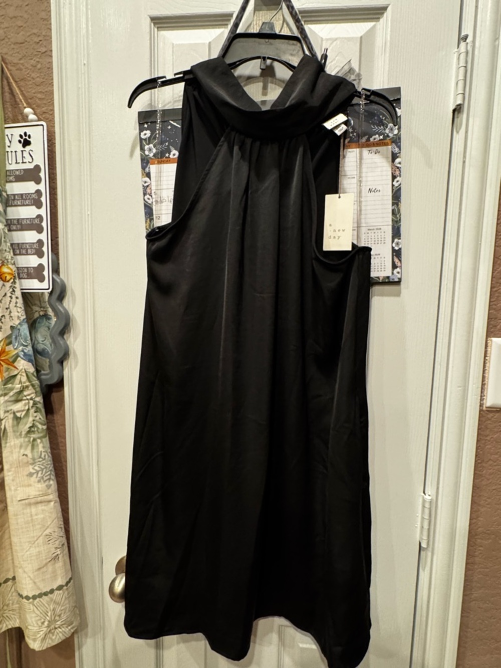 a new day Black Halter Midi Dress